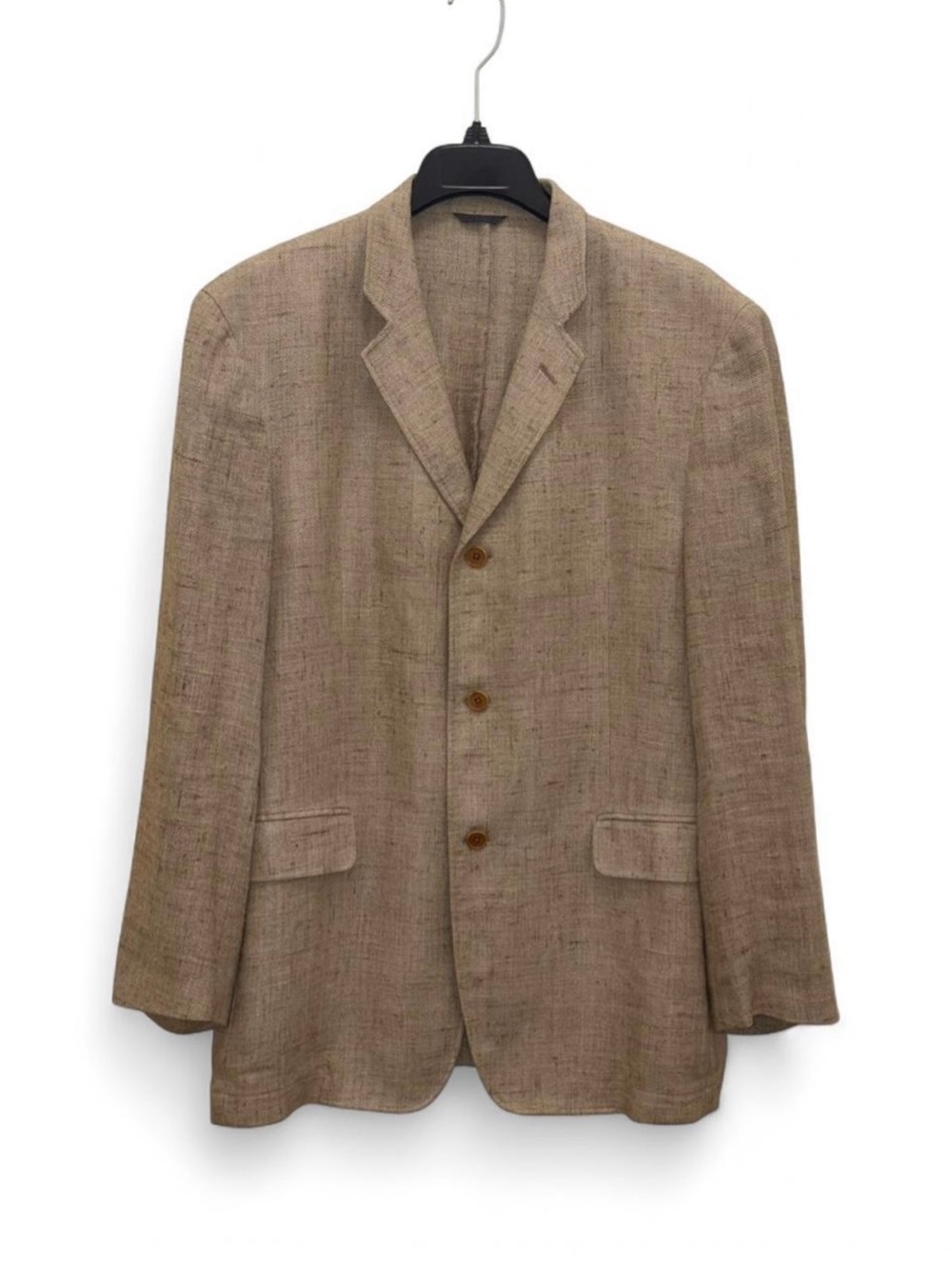 John Varvatos $1790 Italian Linen/Silk Blazer Size 44 XL Resort Old Money Rustic - Picture 2 of 16